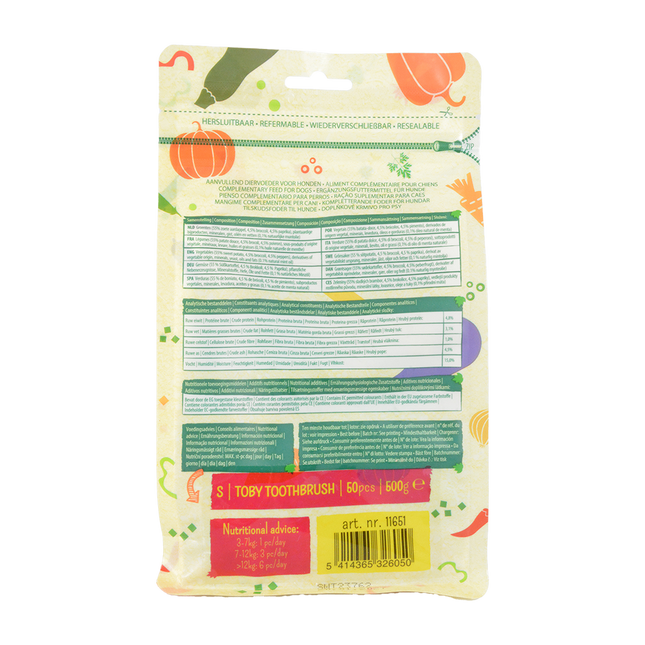 Garden Bites Toby Toothbrush 5cm Small Pouch - 50pk