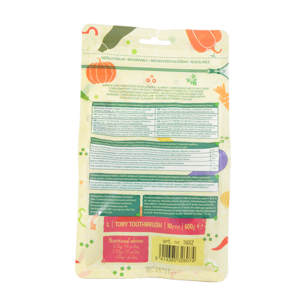 Garden Bites Toby Toothbrush 10cm Large Pouch - 10pk