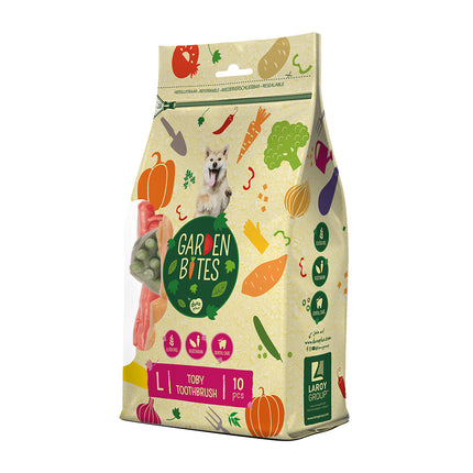 Garden Bites Toby Toothbrush 10cm Large Pouch - 10pk