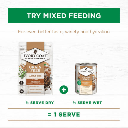 Ivory Coat - Grain Free Adult Dry Dog Food Lamb & Kangaroo (2kg)