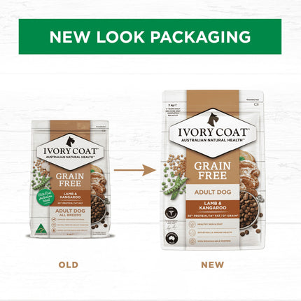 Ivory Coat - Grain Free Adult Dry Dog Food Lamb & Kangaroo (2kg)
