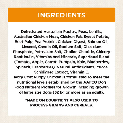 Ivory Coat - Grain Free Dry Puppy Food Chicken (2kg)