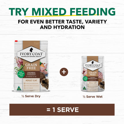 Ivory Coat - Grain Free Indoor Adult Dry Cat Food Chicken & Kangaroo (4kg)