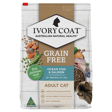 Ivory Coat - Grain Free Adult Dry Cat Food Ocean Fish & Salmon (4kg)