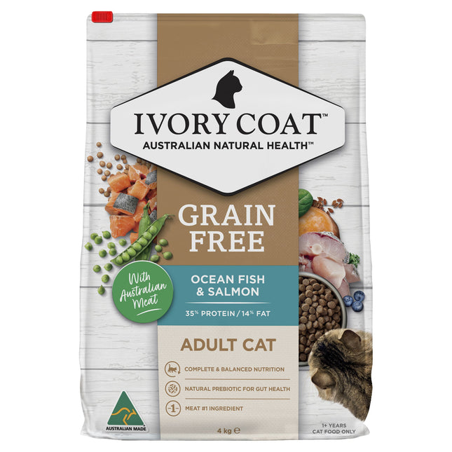 Ivory Coat - Grain Free Adult Dry Cat Food Ocean Fish & Salmon (4kg)