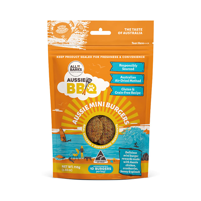 All Barks - Aussie Mini Burgers Chicken & Superfoods (110g)