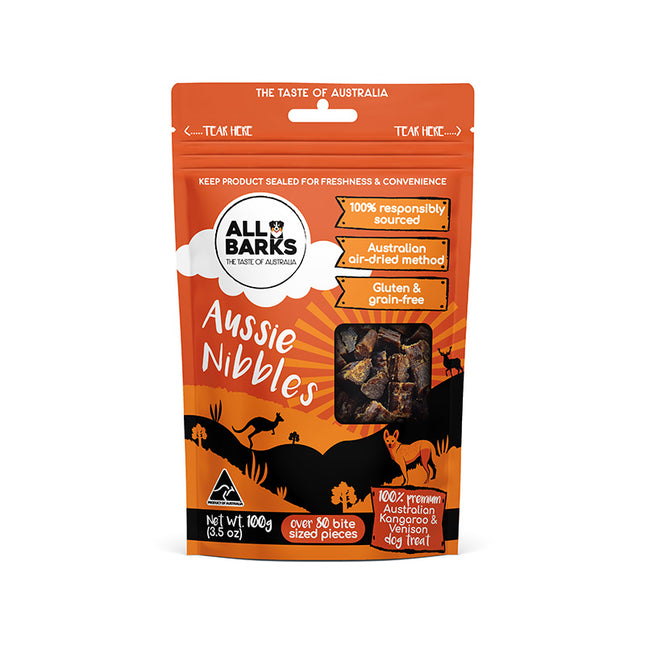 All Barks - Aussie Nibbles Kangaroo & Venison (100g)