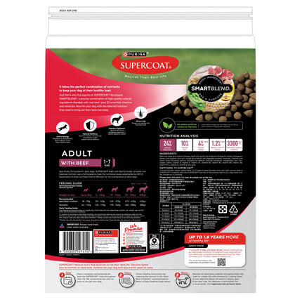 Supercoat Adult Dog with Beef 7kg