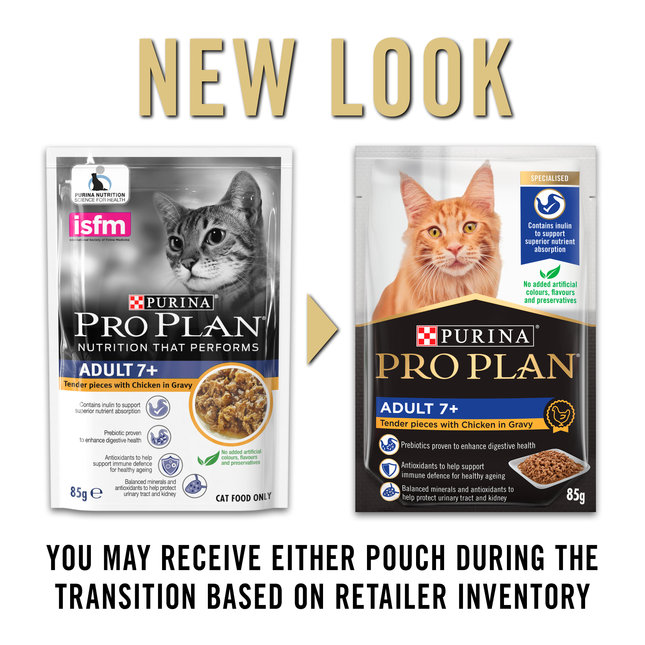 PRO PLAN - Adult 7+ Chicken in Gravy Cat Wet Food (85g x 12pk)