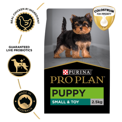 PRO PLAN Puppy Small & Toy Breed Chicken Dry Dog Food (2.5kg)