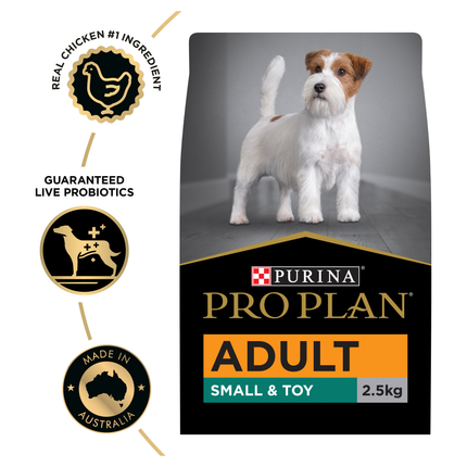 PRO PLAN Adult Small & Toy Breed Chicken Dry Dog Food (2.5kg)