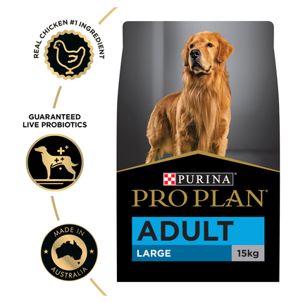PRO PLAN Adult Large Breed Chicken Dry Dog Food (15kg)