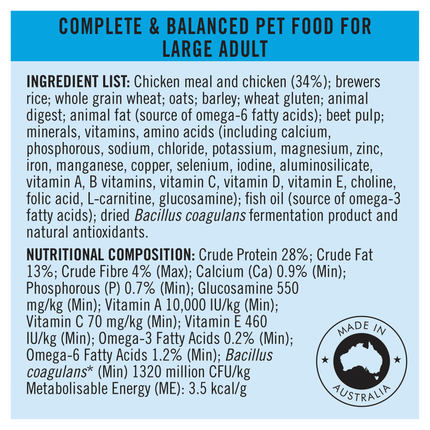 PRO PLAN Adult Large Breed Chicken Dry Dog Food (15kg)