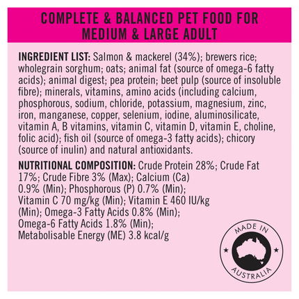 PRO PLAN Adult Sensitive Skin & Stomach Medium & Large Breed Dry Dog Food (12kg)