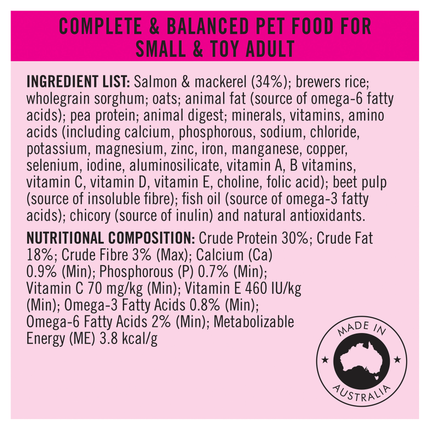 PRO PLAN Adult Sensitive Skin & Stomach Small & Toy Breed Dry Dog Food (2.5kg)