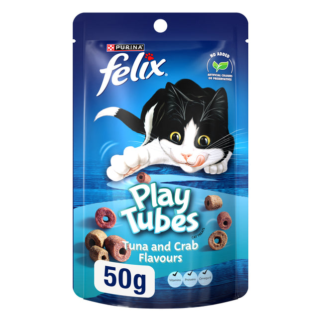 FELIX - Play Tubes Tuna & Crab Cat Treats (50g)