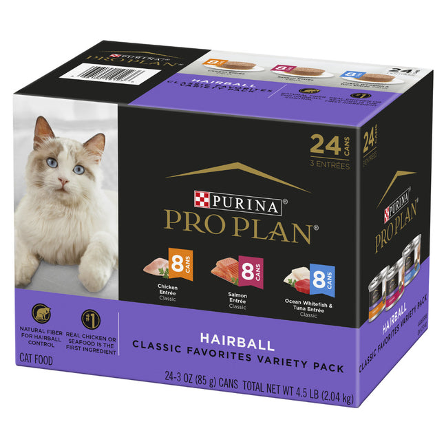 PRO PLAN Cat Hairball Variety Pack 24x85g