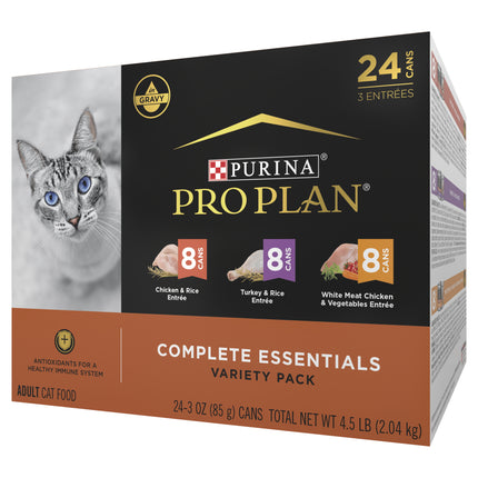 PRO PLAN Cat Essentials Poultry Variety Pack 24x85g