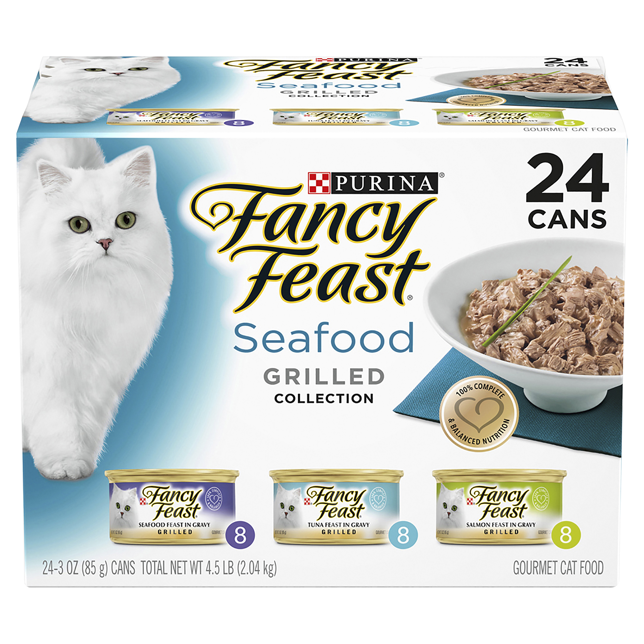 FANCY FEAST Adult Classic Seafood Grilled Collection Wet Cat