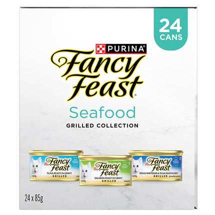 FANCY FEAST - Adult Classic Seafood Grilled Collection Wet Cat Food (85g x 24pk)