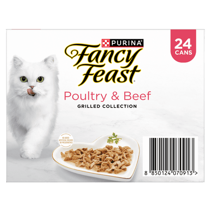 FANCY FEAST - Adult Classic Poultry & Beef Grilled Collection Wet Cat Food (85g x 24pk)