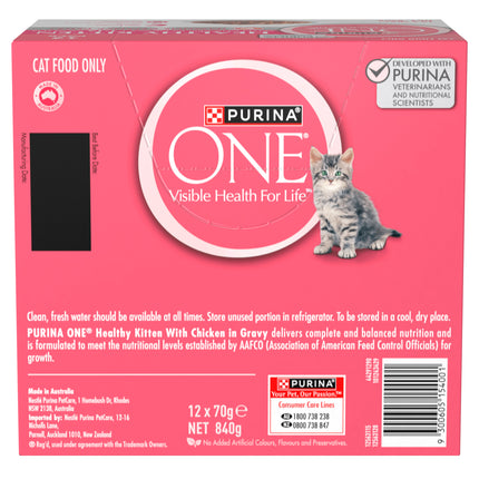 Purina ONE Kitten Chicken Multipack (12x70g)