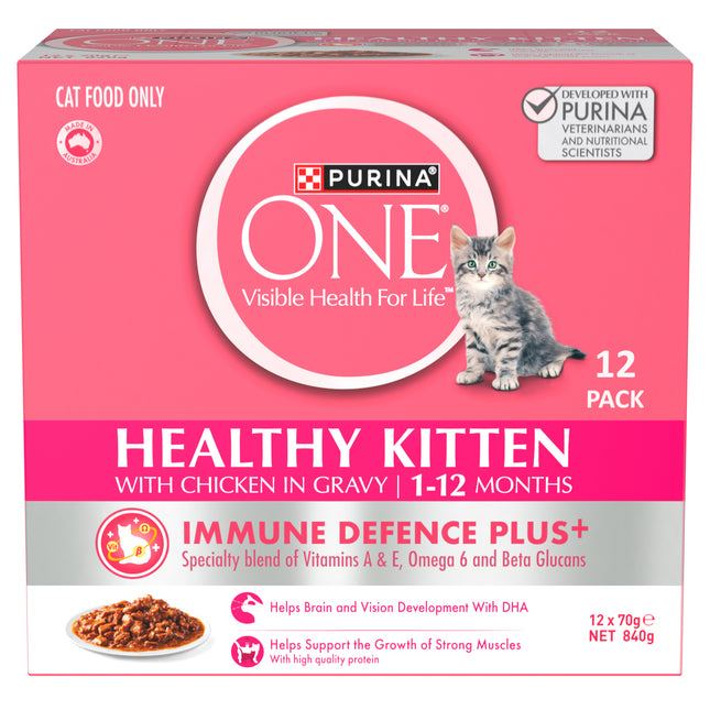 Purina ONE Kitten Chicken Multipack (12x70g)