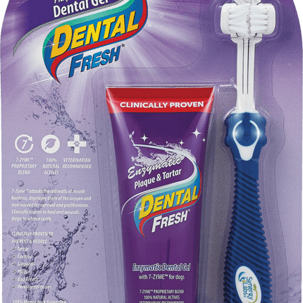 Dental Fresh - Enzymatic Plaque & Tartar Dental Gel with Triflex Brush (70g)
