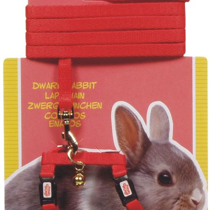 Living World - Dwarf Rabbit Harness & Lead Set (Red)