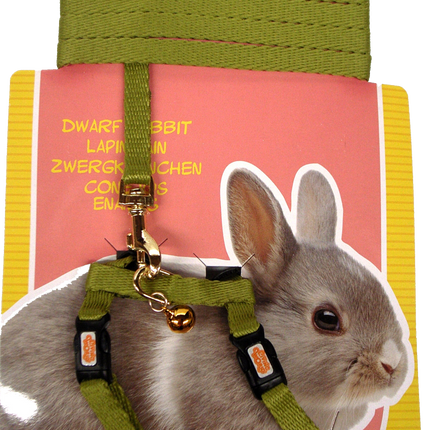 Living World - Dwarf Rabbit Harness & Lead Set (Green)