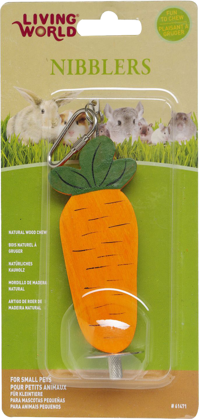 Living World - Large Carrot on Stick Wood Chew