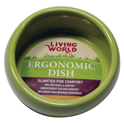 Living World - Ceramic Pet Dish (Green) (420ml)