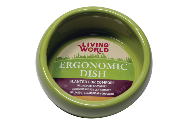 Living World - Ceramic Pet Dish (Green) (420ml)