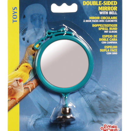 Living World - Round Double Sided Plastic Mirror with Bell