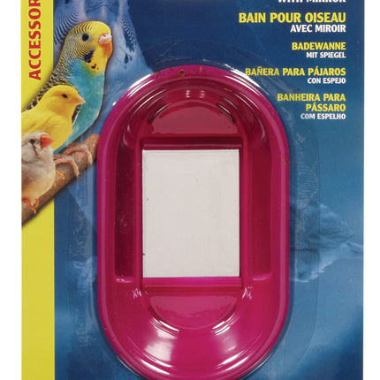 Living World - Bird Bath with Mirror on Card