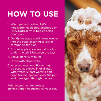 PAW NutriDerm Replenishing Conditioner for Dogs and Cats 500ml