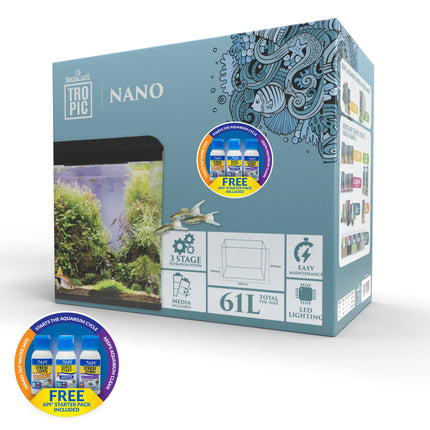 Bioscape Nano Aquarium Unit Black 61ltr 58 x 49 x 29cm
