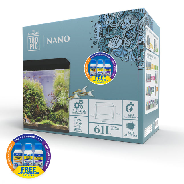 Bioscape Nano Aquarium Unit Black 61ltr 58 x 49 x 29cm