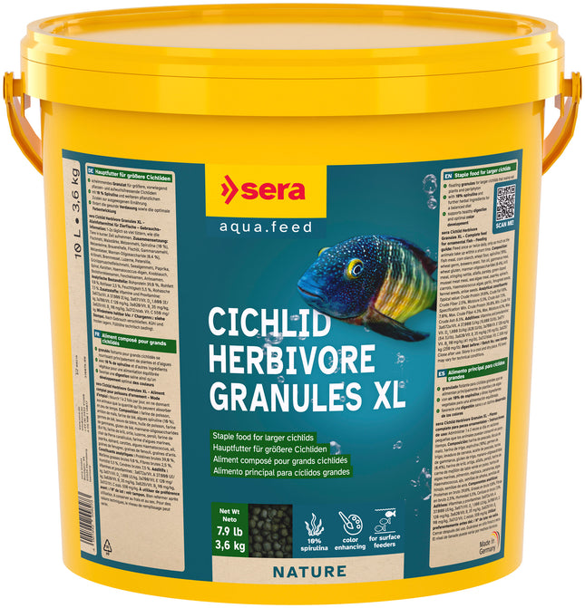 sera Cichlid Herbivore Granules XL 10L (3.6kg)
