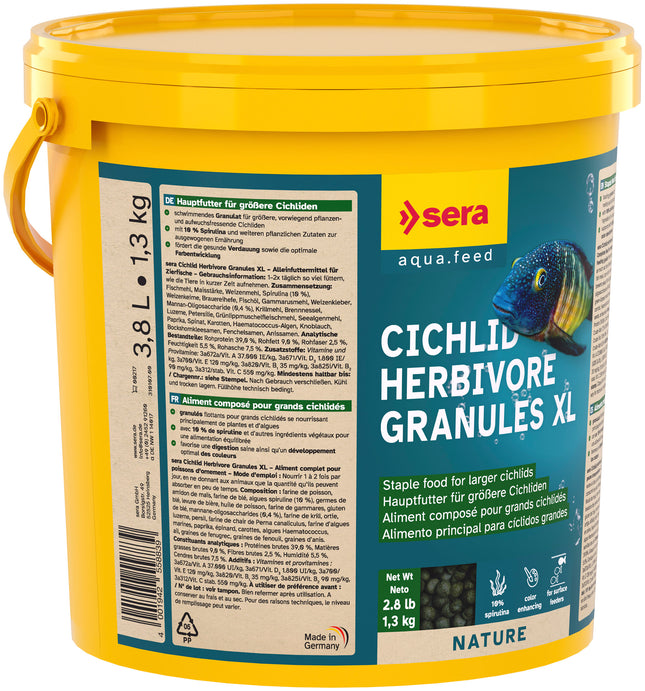 sera Cichlid Herbivore Granules XL 3.8L (1.3kg)