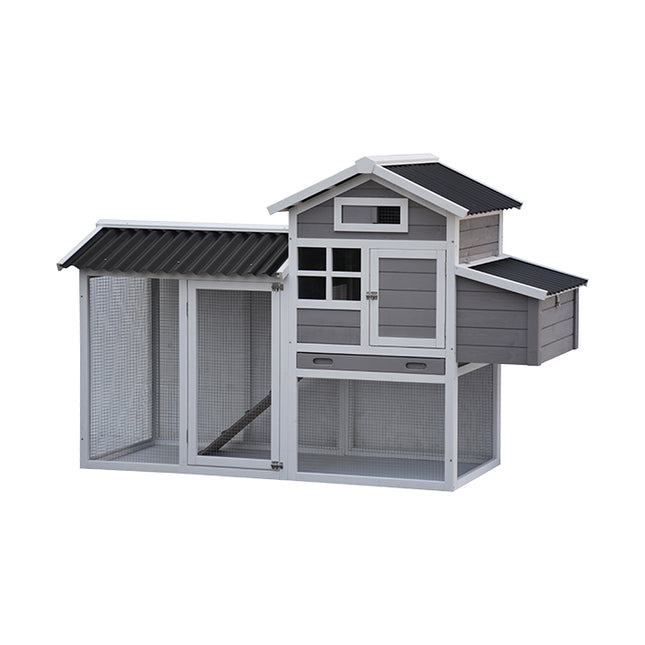 Peckish Two-storey Chicken Coop 128 x 85 x 202cm
