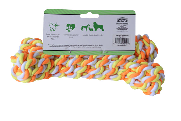 WagTime - Bone Rope Toy (25cm) – Pets Domain