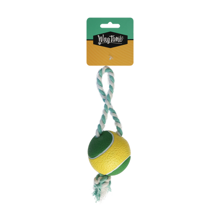 WagTime Vinyl Ball Rope Toy