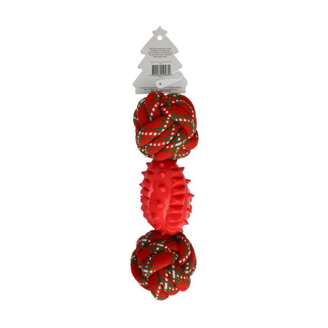 WagTime - Christmas Rope Dumbbell (26cm)