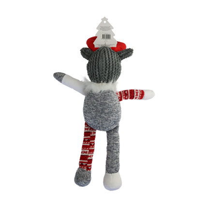 WagTime - Christmas Grey Festive Reindeer (46cm)