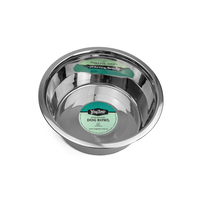 WagTime - Classic Stainless Steel Dog Bowl (1.8L)
