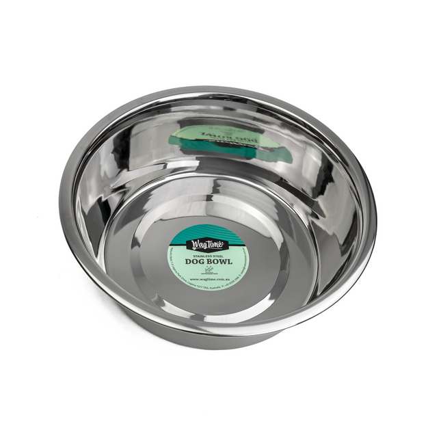 WagTime - Classic Stainless Steel Dog Bowl (2.7L)