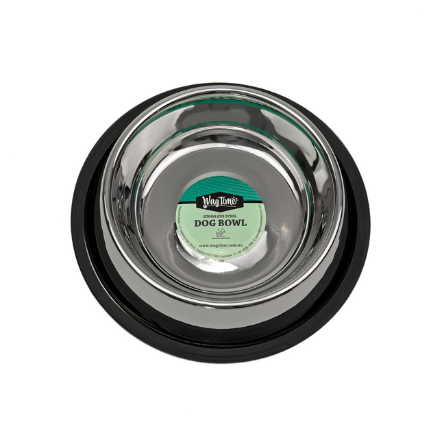 WagTime - Classic Non-tip Stainless Steel Dog Bowl (450ml)