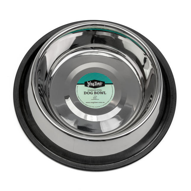 WagTime - Classic Non-tip Stainless Steel Dog Bowl (1.7L)