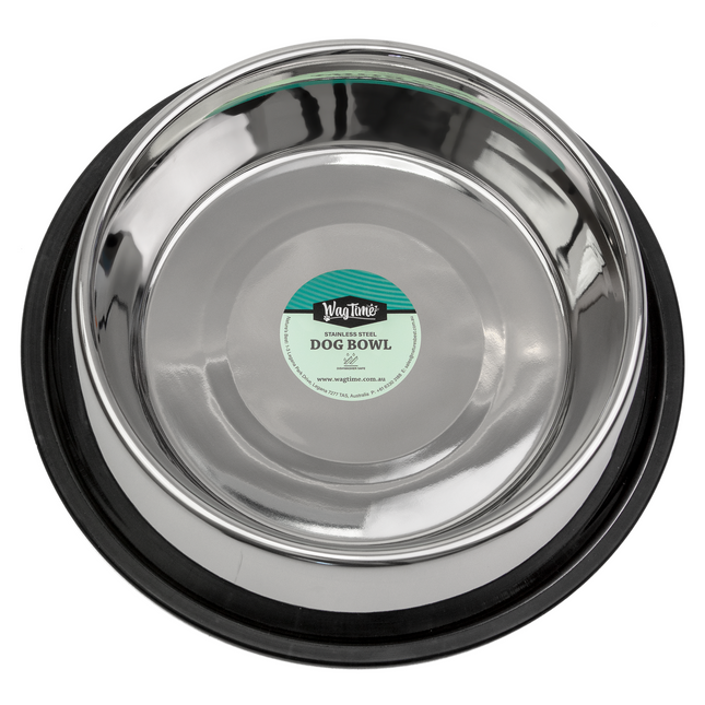 WagTime - Classic Non-tip Stainless Steel Dog Bowl (2.8L)
